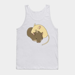 Two cute gerbils snuggled sleeping Tank Top